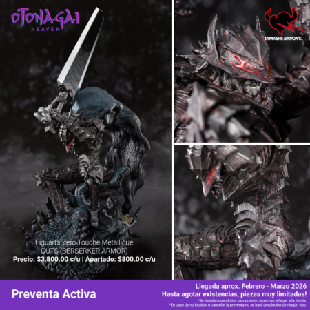 Tamashii Nations - Figuarts Zero Touche Metallique GUTS (BERSERKER ARMOR) [PRE-VENTA]